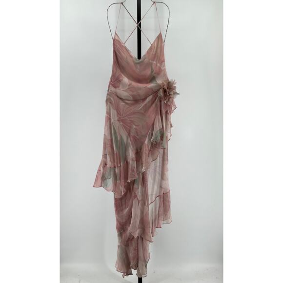 Retrofete 'Samara' Pink Silk Dress Size S - Picture 4 of 6